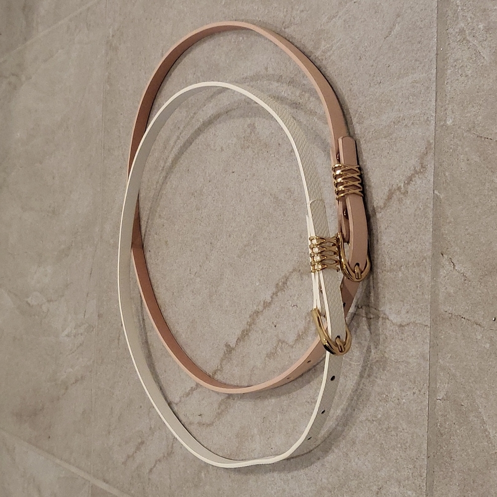 NWOT FOREVER 21 Pink & White Belts